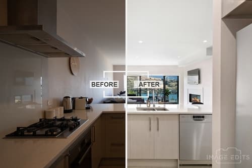 Portfolio image interior photo editing before and after